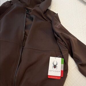 Spyder Dark Brown Zip-Up Hoodie